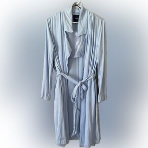 Baby blue Dress coat. Trench coat style. Long thin dress coat
